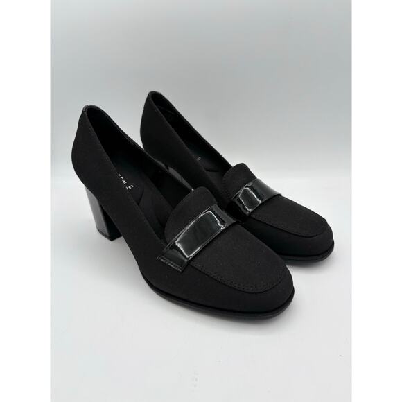 NWOT Anne Klein Flex Black Classic Chic Block Heels Size 9 - Picture 1 of 7